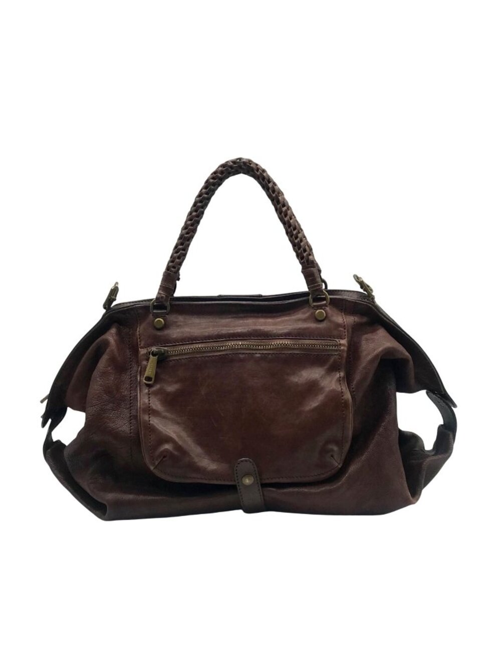 Gryson Brown Distressed Leather Tote Bag